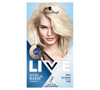 Schwarzkopf LIVE Intense Lightener Max Blonde Permanent Bleach Dye 00B, Colour Nourishing Dye for Cool Blondes, Long Lasting With Less Brassiness