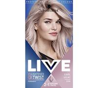 Schwarzkopf LIVE Lightener + Twist Permanent Purple Hair Dye, 2 in 1 Formula, Lightens and Colours Up To 3 Levels- Cool Lilac 104