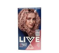 Schwarzkopf Live Lightener + Twist Pink Hair Dye, 3-Pack Permanent Colour with 2-in-1 Lightening + Pastel, 101 Cool Rose