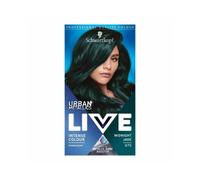 Schwarzkopf LIVE Urban Metallics Vibrant, Long Lasting, Permanent Green Hair Dye, Infused with Coconut Oil for Shiny Hair - Midnight Jade U75