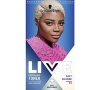 Schwarzkopf LIVE Post-Bleach Hair Toner, Soft Blonde Semi-Permanent Colour Toner, for Cool Blondes, Soft Blonde Toner Neutralises Brassiness and Yellow Tones for up to 16 Washes