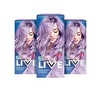 Schwarzkopf LIVE Pretty Pastels Purple Hair Dye, Pack of 3, Semi-Permanent Colour lasts up to 8 washes - P120 Lilac Crush