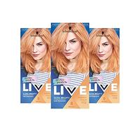 Schwarzkopf LIVE Pretty Pastels Semi-permanent Peach Copper Hair Dye, Lasts Up To 8 Washes - Perfect Peach P122 (Pack of 3)