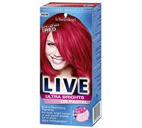 Schwarzkopf LIVE Ultra Brights Or Pastels, Vibrant Semi-permanent Red Hair Dye, Lasts Up to 15 Washes- Pillar Box Red 092
