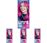 Schwarzkopf LIVE Ultra Brights Or Pastels, Vibrant Semi-permanent Pink Hair Dye, Lasts Up to 15 Washes, Shocking Pink 093, 1 Count(Pack of 4)