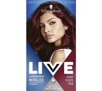 Schwarzkopf LIVE Urban Metallics Vibrant, Long Lasting, Permanent Red Hair Dye, Infused with Coconut Oil for Shiny Hair -Ruby Glaze U68