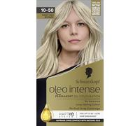 Schwarzkopf Oleo Intense 10-50 Light Ash Blonde Permanent Hair Dye, Ammonia-Free Hair Colour, Cool Blonde Shade, Up to 100% Grey Coverage, Oil-Activated Formula