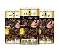 Schwarzkopf Oleo Intense Blonde Hair Dye, 3-Pack Permanent Oil Colour, No Ammonia, Covers Greys, 6-10 Dark Blonde