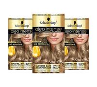 Schwarzkopf Oleo Intense Blonde Hair Dye, 3-Pack Permanent Oil Colour, No Ammonia, Covers Greys, Beige Blonde 8-05