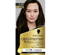 Schwarzkopf Oleo Intense Permanent Oil Colour 3-10 Deep Brown Hair Dye, 100% Grey Coverage, Conditioner with HaptIQ System, Long-Lasting Colour, Ammonia Free Hair Dye