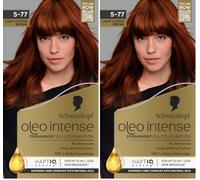 Schwarzkopf Oleo Intense Permanent Hair Dye 5-77 Glossy Auburn (Pack of 2)