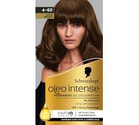 Schwarzkopf Oleo Intense Permanent Oil Colour 4-60 Gold Brown Hair Dye, 100% Grey Coverage, Conditioner with HaptIQ System, Long-Lasting Colour, Ammonia Free Hair Dye