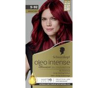Schwarzkopf Oleo Intense Permanent Hair Colour 5-92 Bright Red | Ammonia Free Oil Hair Dye | 100% Grey Coverage | Long-Lasting Vibrant Red | With HaptIQ System & Caring Oil Mask