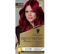 Schwarzkopf Oleo Intense Permanent Oil Colouration 5-92 Bright Red, Ammonia Free Hair Dye, 100% Grey Coverage, Intense, Long-lasting Colour, Supreme Care Complex with Natural Oils