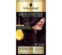 Schwarzkopf Oleo Intense, Permanent Purple Hair Dye, Ammonia Free, Up to 100 Percent Grey Coverage, Rich Plum 3 - 33