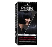 Schwarzkopf, Permanent Hair Colour Palette - Professional Hair Colour Cream, White Hair Coverage, Anti-Damage System, Tone 1-4 Black Blue