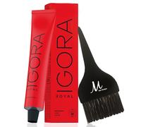Schwarzkopf Professional Igora Royal Permanent Hair Color (with Sleek Tint Brush) (7-55 Medium Blonde Gold Extra)