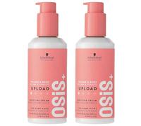 Schwarzkopf Professional OSiS Upload Anti-Static Densifying Styling Cream Heat Protection Subtle Definition Volume Roots Raised Non-Sticky Light Hold 200 ml - Pack of 2