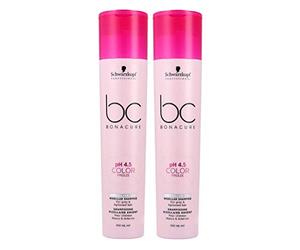 Schwarzkopf Professional pH 4.5 Color Freeze Silver Micellar Shampoo Bonacure for Grey and Light Hair 250 ml, Pack of 2