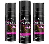Schwarzkopf Root Retoucher, Instant Temporary Hair Dye Spray for Brunette Regrowth, 40 Applications, 3 x 120ml, Dark Brown