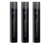 SCHWARZKOPF SILHOUETTE SUPER HOLD HAIRSPRAY BLACK 3 x 750ml
