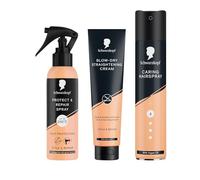 Schwarzkopf Styling Caring Protect & Repair Spray, Blowdry Straightening Cream & Caring Hairspray