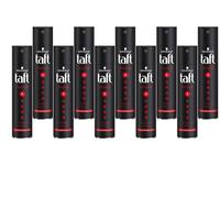 Schwarzkopf Taft Hair Varnish Power Hold Level 5 Hair Styling, Hair Spray for All Hair Types, Up to 72 Hours Strong Hold, Vegan Formula 250 ml (Pack of 10)