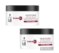 Schwarzkopf Taft Texture Styling Paste Flexible Hold 2 X 100ml Free P+P
