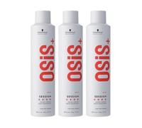 Schwarzkopf TRIPLE OSiS Session Hairspray Long Lasting Wind Proof Brushable Finish Without Flaking Anti Humidity Heat Protection Extra Strong Hold 300ml