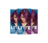 Schwarzkopf Women's LIVE Amethyst Chrome 'Hair Dye' Urban Metallics U69 3 Pack in Purple Schwarzkopf Purple