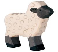 Schwarzkopfschaflamm: ca. 7 x 2 x 6,5 cm, Holz, per Stück