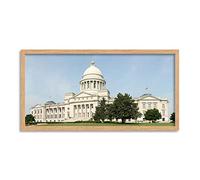 Schwen Arkansas State Capitol Building Little Rock Photo Framed Wall Art Print Long 25X12 Inch