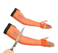 Schwer PRO-SKIN Highest Level Cut Resistant Arm Sleeves S904 for Work, ANSI A9 Arm Protectors for Thin Skin, UPF50+ UV Protection Cooling Gardening Sleeves, Level 3 Puncture Resistant Arm Guards