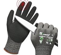 Schwer ProGuard Highest Level Cut Resistant Work Gloves PR3326 for Extreme Protection，ANSI A9 Cut Gloves with Reinforced Thumb, Non Slip, Breathable, Durable, Touch-screen, PFAS Free, Black 1 Pair（M）