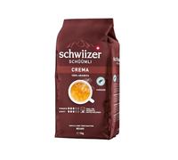 Schwiizer Schüümli Crema - 1 kg Whole Coffee Beans for Automatic Machines, Intensity 3/5, Medium Roast, 100% Arabica, Rainforest Alliance