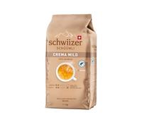 Schwiizer Schüümli Crema Mild - 1 kg Whole Coffee Beans for Automatic Machines, Intensity 2/5, Light Roast, 100% Arabica, Rainforest Alliance