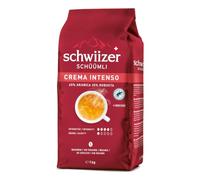 Schwiizer Schüümli Intenso - 1 kg Whole Coffee Beans, Intensity 4/5 | Medium roast, Arabica & Robusta blend, Rainforest Alliance Certified, for automatic coffee machines, roasted in Switzerland