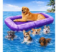 Schwimmer Dog Pool Float - Premium Pool Float for Large Dogs up to 220lbs - Durable & Inflatable Dog Raft for Pool, Lake & Beach - Comfortable & Safe Floating Mat for Summer Fun - Purple