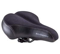 Schwinn Comfort Bike Seat for Men and Women, Commute Gateway, Replacement Saddle Fits All Adult Bikes with Standard Seatpost, Foam Saddle, Black