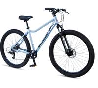 Schwinn Fleet Womens Mountain Bike, 27.5-Inch Tyres, 17-Inch Lightweight Alloy Frame, Front Suspension, 9 Speed, Disc Brakes, Light Blue