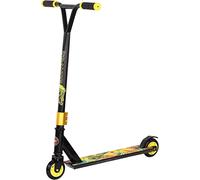 Schwinn Trance Youth Kids Unisex Freestyle Stunt Scooter, High Impact PU Wheels, Bike-Style Grips, Lightweight Alloy Deck, Black & Yellow With Monster Design (Age 8+)