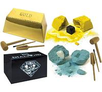 Schylling Chip Away Science Digs Gold & Diamond Gift Set Bundle - 2 Pack