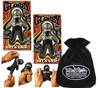 Schylling Globby Guy (Get A Grip & Stretch to Remove Stress) Gift Set Bundle with Exclusive Matty's Toy Stop Storage Bag - 2 Pack