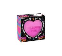 NeeDoh Schylling Squeeze Hearts Fidget Toy - Valentine's Day Stress Balls, Sold Individually, Kids Squishy Sensory Toys For Anxiety Relief, Safe Non-Toxic Dough Material, Age 3+ Years