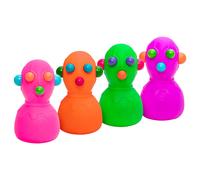 NeeDoh Schylling Panic Pete Stress Ball - Fidget Toy, Sensory Stress Relief, Anxiety Toys, Non-Toxic Dough Material, 1 Colour Chosen at Random