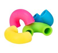 Schylling Mac N Squeeze NeeDoh - 4 Flourescent Elastic Macaroni Elbow Fidget Toys, Stress Relief Sensory Toys, Special Needs Toys, Non-Toxic Dough Material