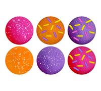 Schylling NeeDoh Dohnut Holes - 6 pack Doughtnut Themed Squishy Fidget Toys, Nee Doh Stress Balls, Sensory Toy For Anxiety Relief, Safe Non-Toxic Dough Material
