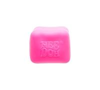 Schylling NeeDoh Nice Cube Glow - Sensory Toy with a Super Solid Squish - Glows in The Dark and Always Returns to its Square Shape - Ages 3 and Up - Pink; One Cube Per Pack
