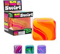 Schylling NeeDoh Nice Cube Swirl - Sensory Toy with a Super Solid Squish - Unique, Swirling Color Blend - Ages 3 and Up - Color May Vary - 2 Pack