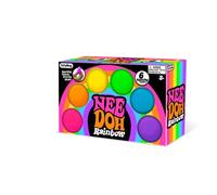 Schylling NeeDoh Rainboh Teenie - Sensory Squeeze Toy - Contains 6 Mini Groovy Globs - 1.5" Wide - Multicolored